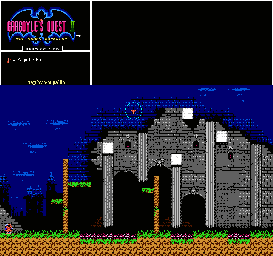 Thumbnail for a map of Etruria Town Training Level for the NES game Gargoyle's Quest II: The Demon Darkness.