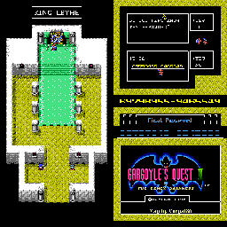 Thumbnail for a map of King Lethe for the NES game Gargoyle's Quest II: The Demon Darkness.