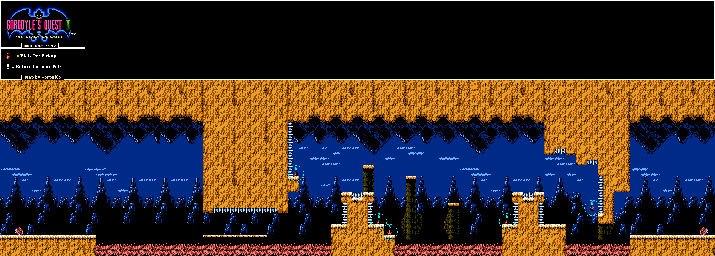 Thumbnail for a map of River Of Flames Cave 2 for the NES game Gargoyle's Quest II: The Demon Darkness.