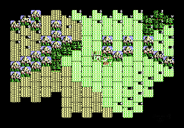 Thumbnail for a map of Mongol Conquest Tribe 07: Keraits (Kereyid) for the NES game Genghis Khan.