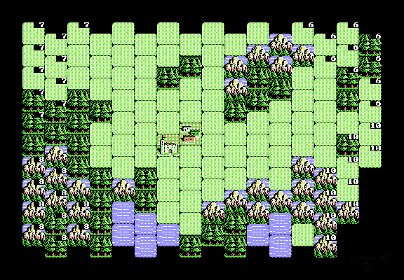 Thumbnail for a map of World Conquest Country 09: Holy Roman Empire (Germany, etc.) for the NES game Genghis Khan.