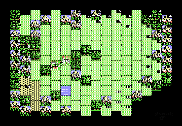 Thumbnail for a map of World Conquest Country 10: Hungary (Kingdom, Magyars) for the NES game Genghis Khan.