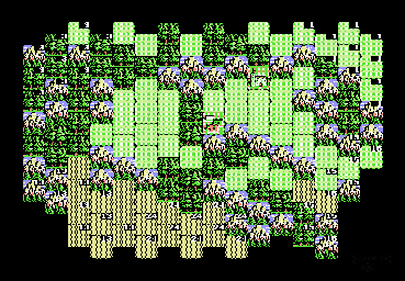 Thumbnail for a map of World Conquest Country 14: Kara Khitai (Khanate, Western Liao) for the NES game Genghis Khan.