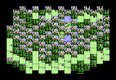 Thumbnail for a map of World Conquest Country 17: To Fan (Tibetan Kingdoms, Tufan, Tubo) for the NES game Genghis Khan.