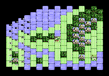 Thumbnail for a map of World Conquest Country 19: Japan (Kamakura Shogunate) for the NES game Genghis Khan.