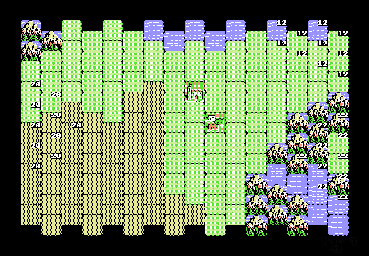 Thumbnail for a map of World Conquest Country 21: Ayyubid Dynasty (Sultanate, Egypt) for the NES game Genghis Khan.