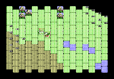 Thumbnail for a map of World Conquest Country 22: Baghdad (Abbasid Caliphate, Iraq) for the NES game Genghis Khan.