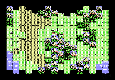 Thumbnail for a map of World Conquest Country 23: Delhi Sultante (India, South Asia) for the NES game Genghis Khan.