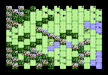 Thumbnail for a map of World Conquest Country 26: Nan-Sung (Song Dynasty, S China) for the NES game Genghis Khan.