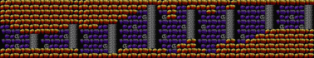 Thumbnail for a map of Stages 30, 32 & 34 for the NES game Getsu Fuuma Den.