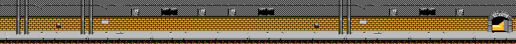 Thumbnail for a map of Stage 1 for the NES game Ghostbusters II.