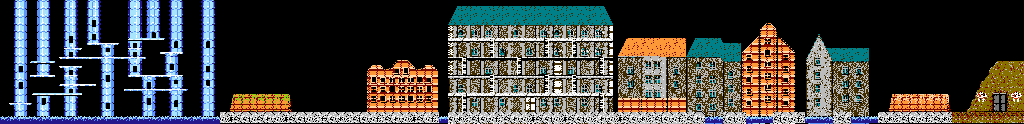 Thumbnail for a map of Stage 2 (Unmarked) for the NES game Ghosts 'N Goblins.