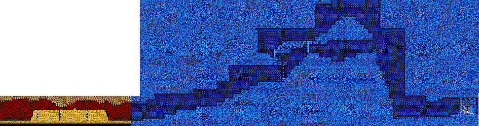 Thumbnail for a map of Stage 3 (Unmarked) for the NES game Ghosts 'N Goblins.