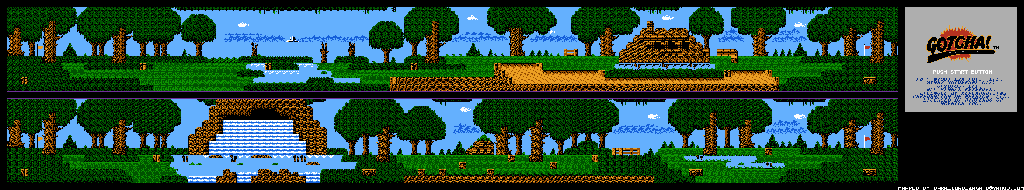 Thumbnail for a map of Woods for the NES game Gotcha!: The Sport!.
