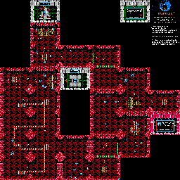 Thumbnail for a map of Area 08 (Enemies) for the NES game The Guardian Legend.
