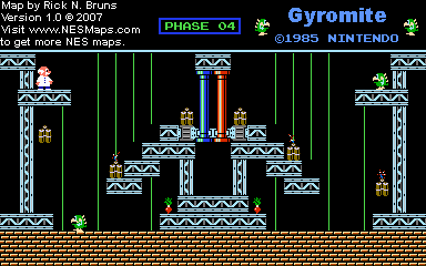 Thumbnail for a map of Game A Phase 04 for the NES game Gyromite.