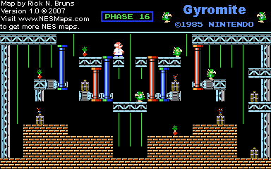 Thumbnail for a map of Game A Phase 16 for the NES game Gyromite.