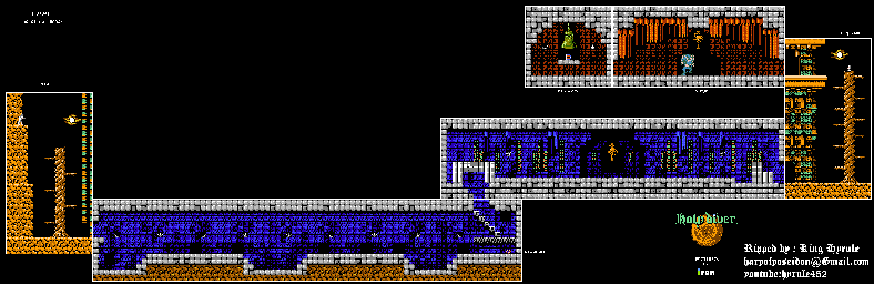 Thumbnail for a map of Stage 1: Noroi no Kyokai for the NES game Holy Diver.