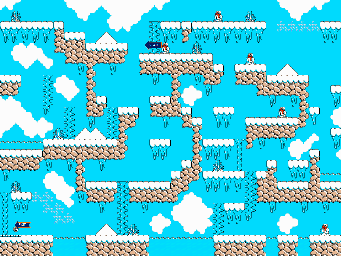 Thumbnail for a map of Snow Peaks for the NES game Hook.