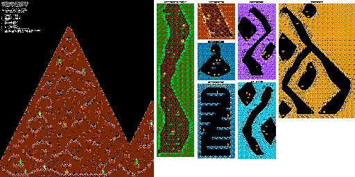 Thumbnail for a map of Fire Level Volcano for the NES game Ironsword: Wizards & Warriors II.
