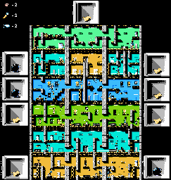 Thumbnail for a map of Level 2 for the NES game James Bond Jr..