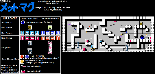 Thumbnail for a map of Stage 004 for the NES game Jikai Shounen Mettomag.