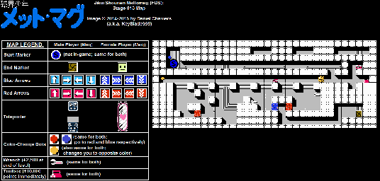 Thumbnail for a map of Stage 013 for the NES game Jikai Shounen Mettomag.