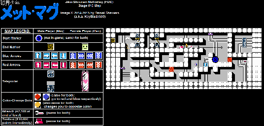 Thumbnail for a map of Stage 015 for the NES game Jikai Shounen Mettomag.