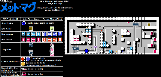 Thumbnail for a map of Stage 018 for the NES game Jikai Shounen Mettomag.