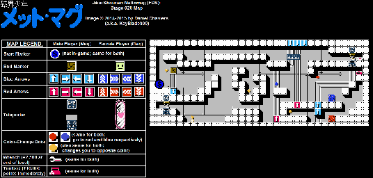 Thumbnail for a map of Stage 020 for the NES game Jikai Shounen Mettomag.