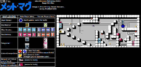 Thumbnail for a map of Stage 023 for the NES game Jikai Shounen Mettomag.