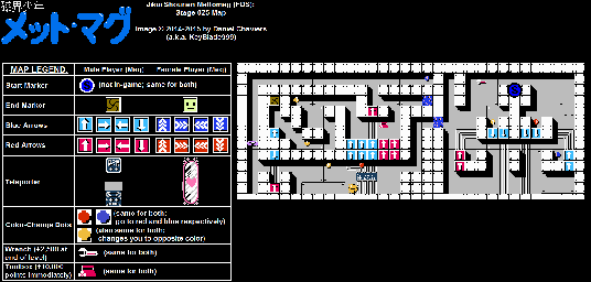Thumbnail for a map of Stage 025 for the NES game Jikai Shounen Mettomag.