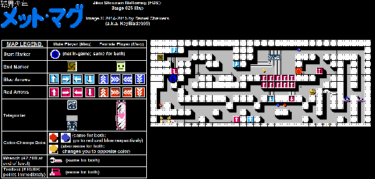 Thumbnail for a map of Stage 026 for the NES game Jikai Shounen Mettomag.