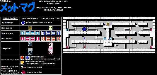 Thumbnail for a map of Stage 028 for the NES game Jikai Shounen Mettomag.