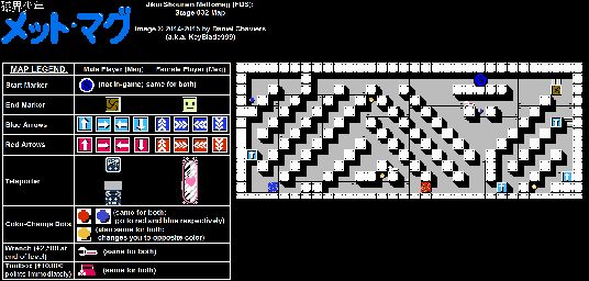 Thumbnail for a map of Stage 032 for the NES game Jikai Shounen Mettomag.