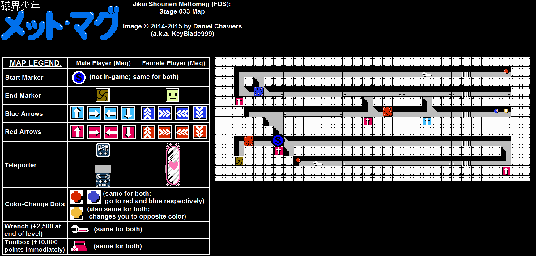 Thumbnail for a map of Stage 033 for the NES game Jikai Shounen Mettomag.