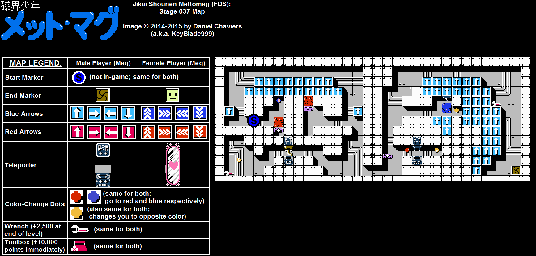 Thumbnail for a map of Stage 037 for the NES game Jikai Shounen Mettomag.