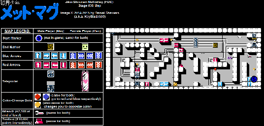 Thumbnail for a map of Stage 038 for the NES game Jikai Shounen Mettomag.