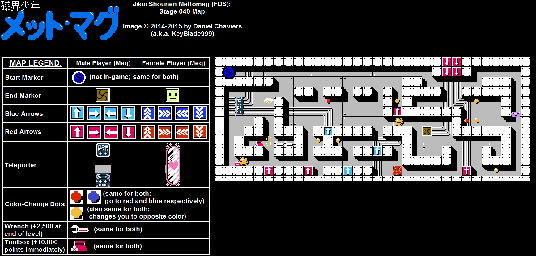 Thumbnail for a map of Stage 040 for the NES game Jikai Shounen Mettomag.