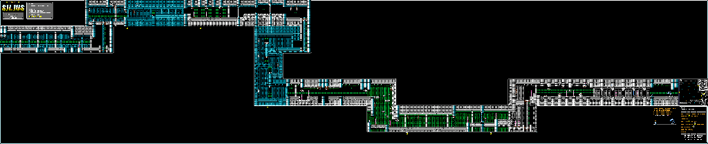 Thumbnail for a map of Stage 3: Terrorist Headquarters for the NES game Journey To Silius.
