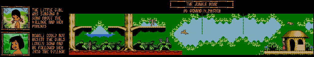 Thumbnail for a map of The Village for the NES game The Jungle Book.
