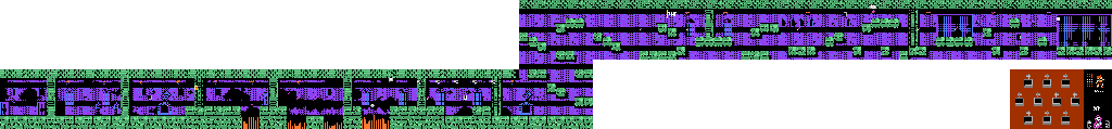 Thumbnail for a map of Stage 9 for the NES game Kamen no Ninja Hanamaru.