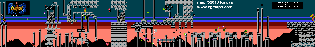 Thumbnail for a map of Stage 8 for the NES game Karnov.