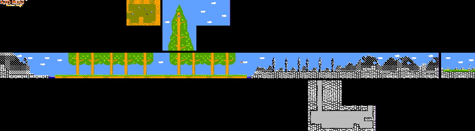 Thumbnail for a map of Round 2: VS Spike for the NES game Kid Niki: Radical Ninja.