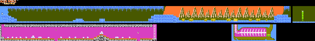 Thumbnail for a map of Round 4: VS Green Grub for the NES game Kid Niki: Radical Ninja.