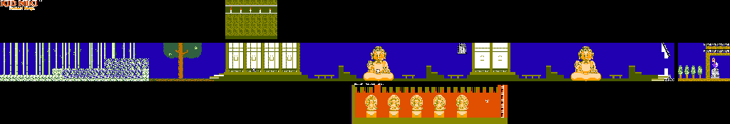 Thumbnail for a map of Round 5: VS Mad Monk for the NES game Kid Niki: Radical Ninja.
