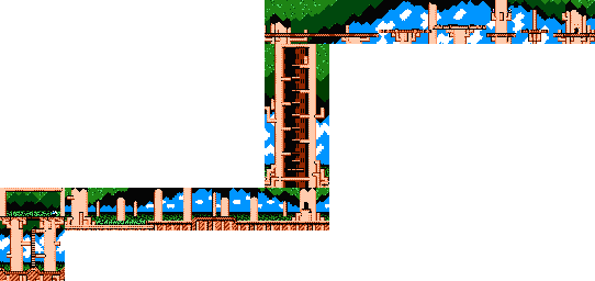 Thumbnail for a map of Level 1: Vegetable Valley Stage 4 for the NES game Kirby's Adventure.