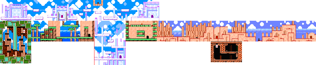 Thumbnail for a map of Level 2: Ice Cream Island Stage 4 for the NES game Kirby's Adventure.