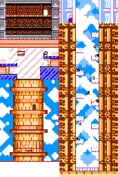 Thumbnail for a map of Level 3: Butter Building Stage 4 for the NES game Kirby's Adventure.