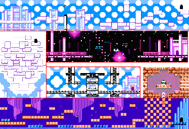 Thumbnail for a map of Level 4: Grape Garden Stage 1 for the NES game Kirby's Adventure.